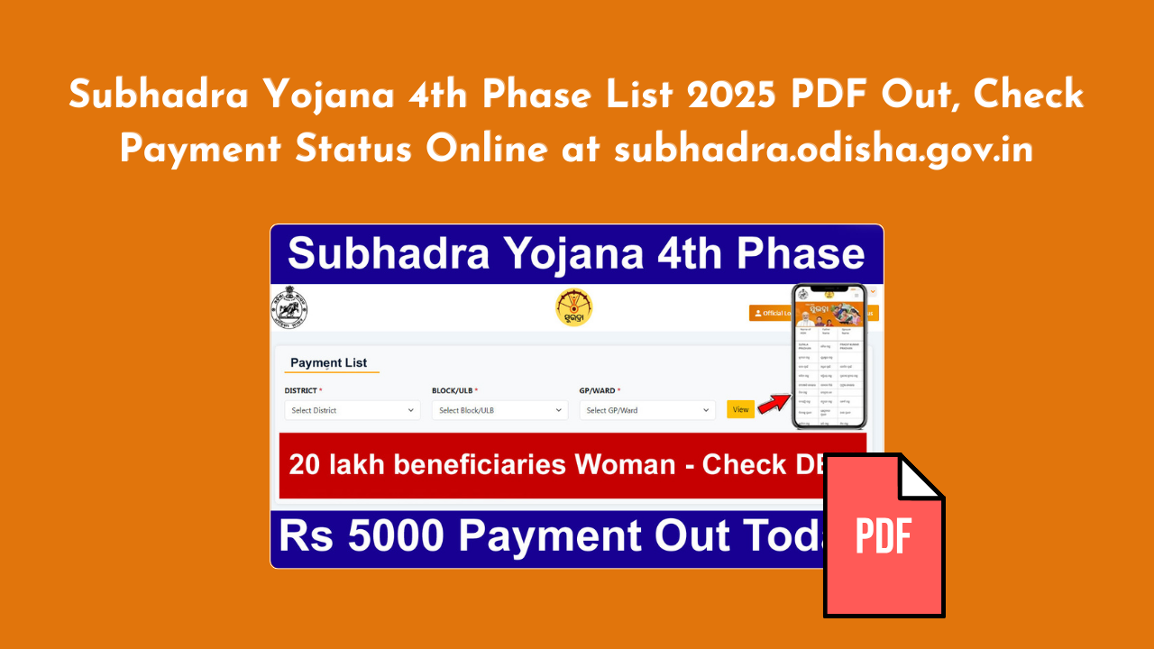 Subhadra Yojana 4th Phase List